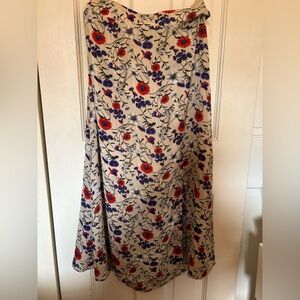 Ya Los Angeles Cream Floral Maxi Skirt